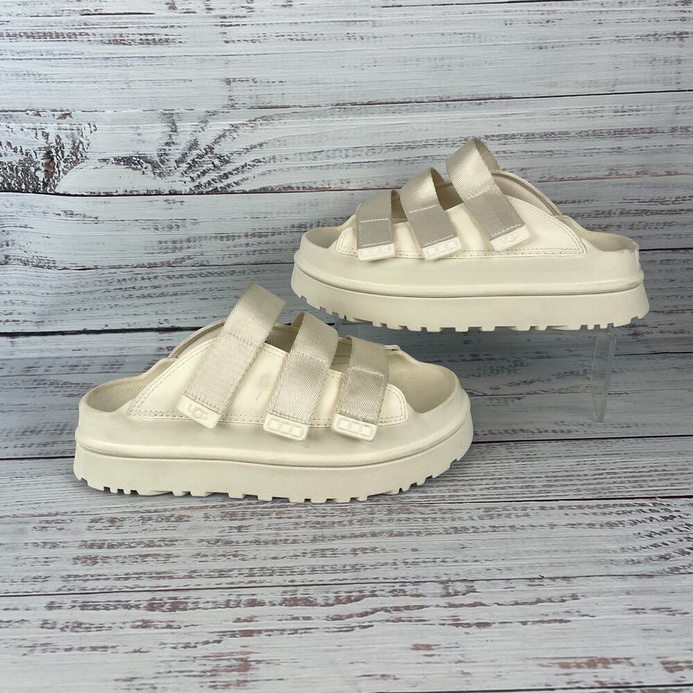 UGG Women's GoldenGlow Slide Platform Sandals Off White